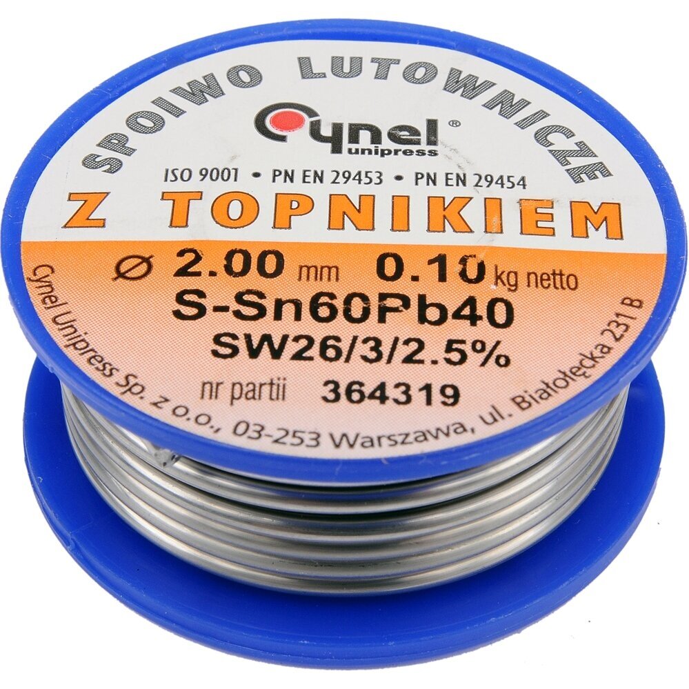 Lydmetalio viela su fliusu Ø 2mm 100g Lydmetalio viela su fliusu Ø 2mm 100g