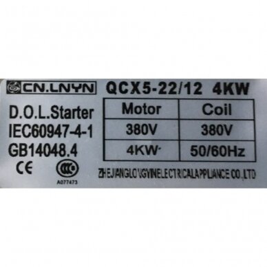 Magnetinis paleidėjas 9A 4kW 1 Magnetinis paleidėjas 9A 4kW 1
