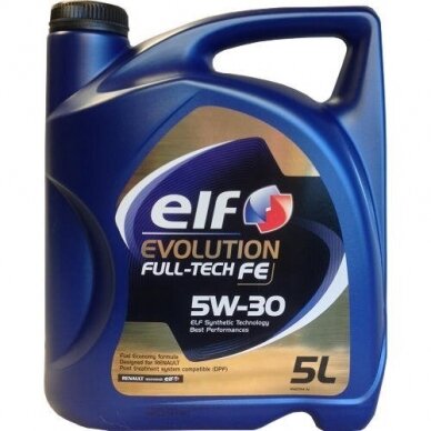 Mašininė alyva ELF Evolution Full Tech FE 5W30 5L Mašininė alyva ELF Evolution Full Tech FE 5W30 5L