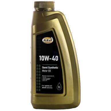 Mašininė alyva pusiau sintetinė ALB OIL 10W40 1L. Mašininė alyva pusiau sintetinė ALB OIL 10W40 1L.