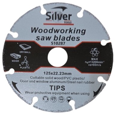 Medienos pjovimo diskas 125x22.2mm 8 dantys S10287