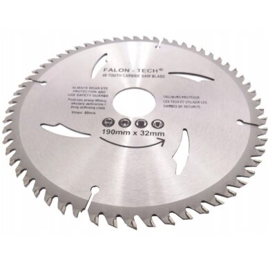 Pjūklas medžiui 190×32mm 60T 2 Pjūklas medžiui 190×32mm 60T 2