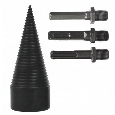 Medienos skėlimo grąžtas - kūgis 45mm 3vnt. Medienos skėlimo grąžtas - kūgis 45mm 3vnt.