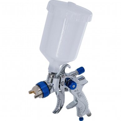 Mini dažymo pistoletas metalinis HVLP 1.4, 1.7, 2mm 2 Mini dažymo pistoletas metalinis HVLP 1.4, 1.7, 2mm 2