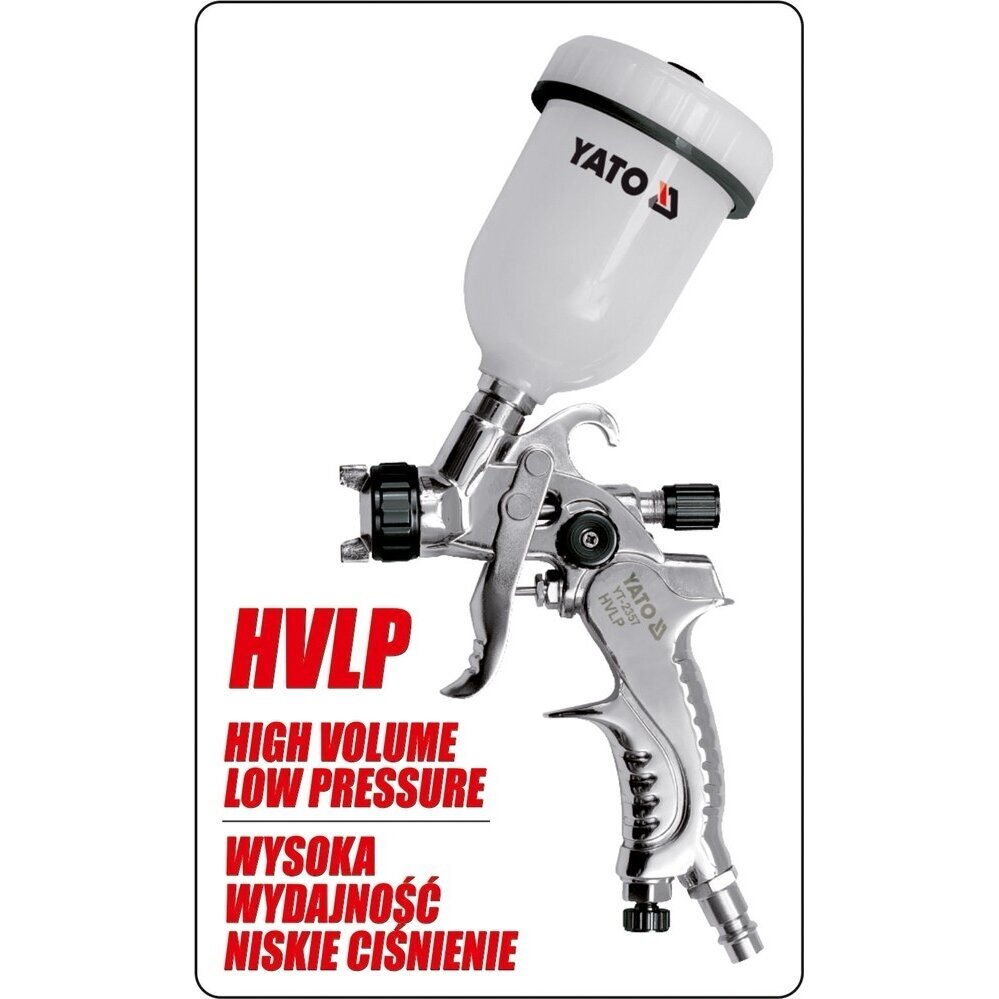 Mini dažymo pistoletas metalinis HVLP 0.8mm 1