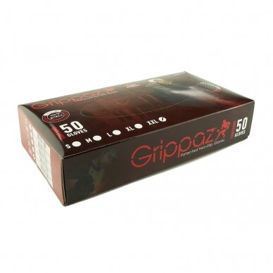 Nitrilinės pirštinės 50vnt. juodos GRIPPAZ 246 1 Nitrilinės pirštinės 50vnt. juodos GRIPPAZ 246 1