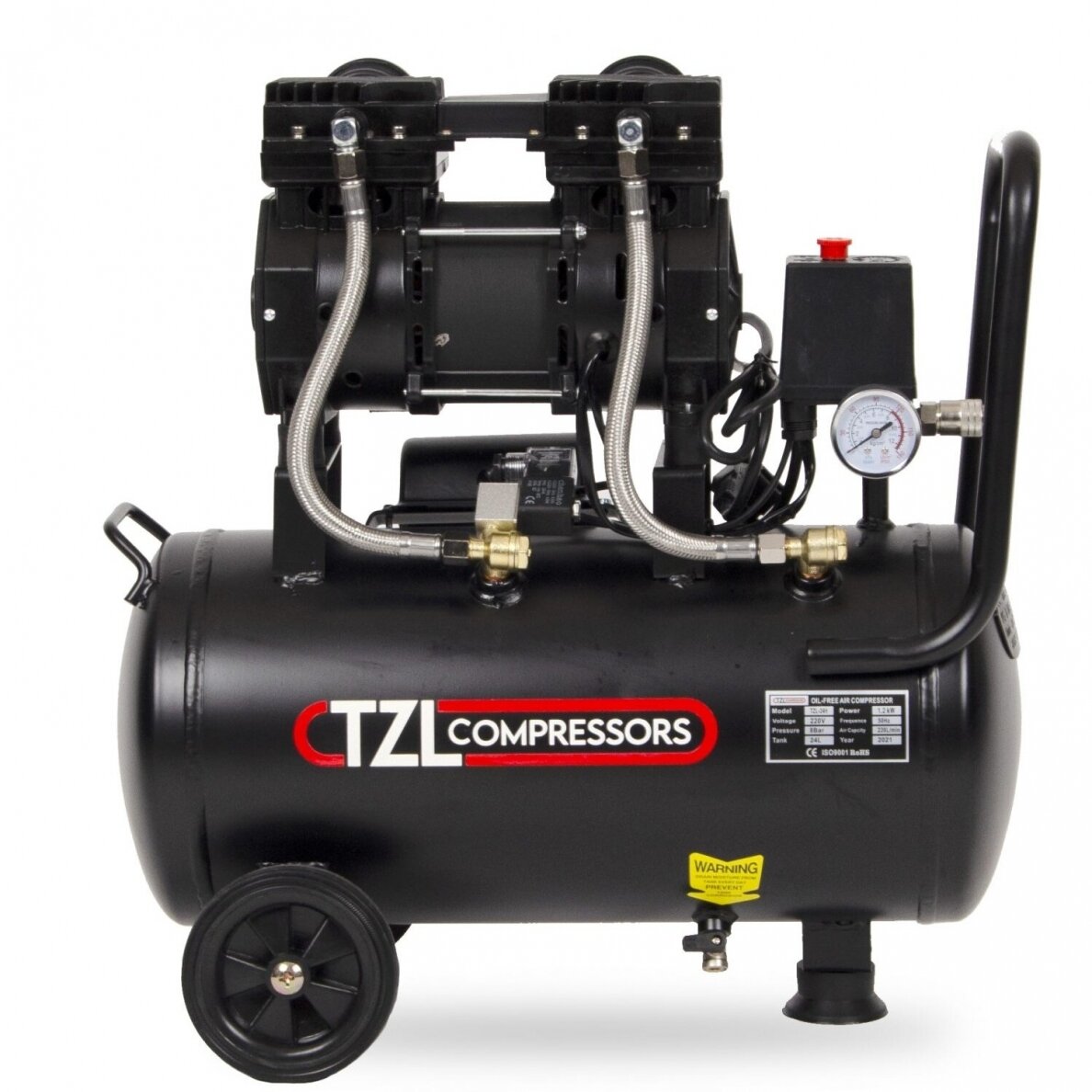 Oro kompresorius betepalinis 2 cilindrų 220V 24L. Oro kompresorius betepalinis 2 cilindrų 220V 24L.