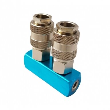 Oro paskirstytojas 1/4" 2 lizdų Oro paskirstytojas 1/4" 2 lizdų