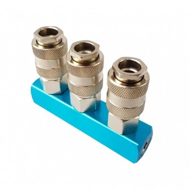 Oro paskirstytojas 1/4" 3 lizdų Oro paskirstytojas 1/4" 3 lizdų