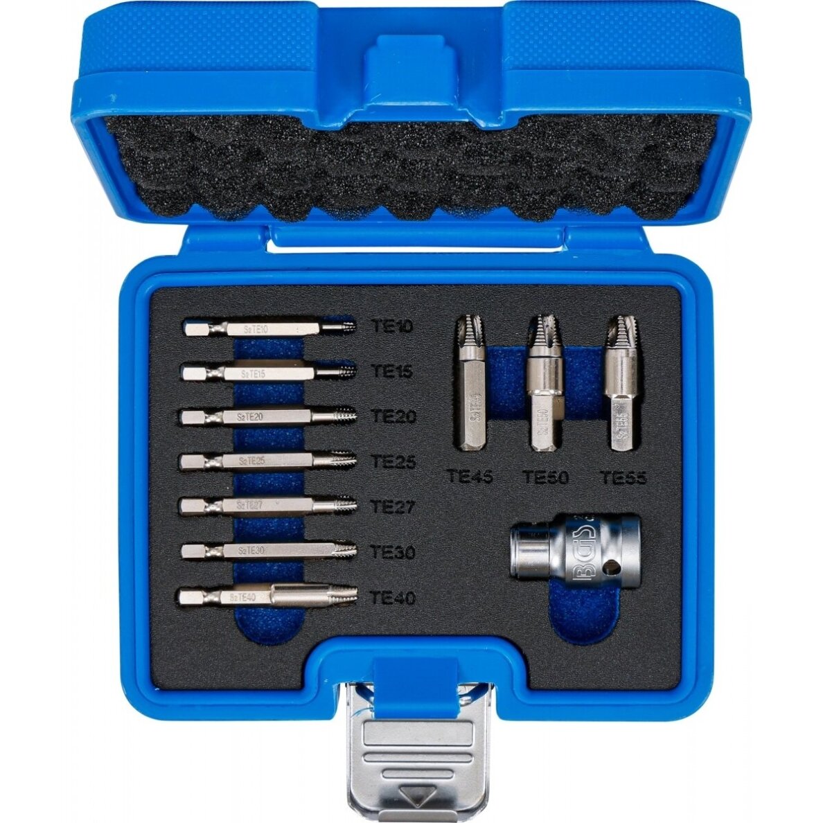 Pažeistų Torx varžtų ištraukiklių rinkinys T10–T55 11vnt. 74785 2 Pažeistų Torx varžtų ištraukiklių rinkinys T10–T55 11vnt. 74785 2