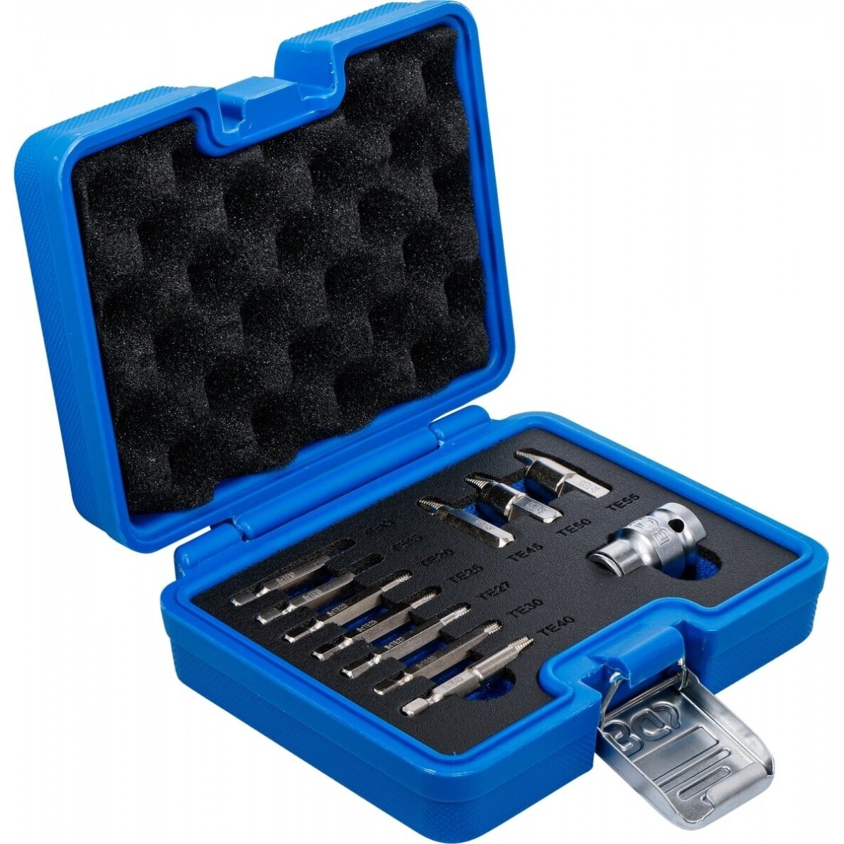 Pažeistų Torx varžtų ištraukiklių rinkinys T10–T55 11vnt. 74785 3 Pažeistų Torx varžtų ištraukiklių rinkinys T10–T55 11vnt. 74785 3