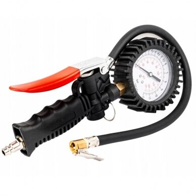 Pistoletas pripūtimui 1/4" su dideliu manometru 1 Pistoletas pripūtimui 1/4" su dideliu manometru 1