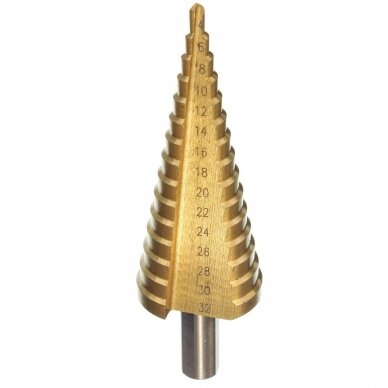 Pakopinis grąžtas 4-32mm Pakopinis grąžtas 4-32mm