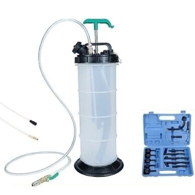 Pavarų dėžės tepalo užpildymo įrenginys su ATF adapteriais 7.5l Pavarų dėžės tepalo užpildymo įrenginys su ATF adapteriais 7.5l