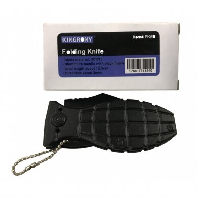 Peilis lenktinis aliumine rankena su juoda apdaila 155mm 6 Peilis lenktinis aliumine rankena su juoda apdaila 155mm 6
