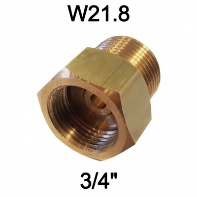 Perėjimas iš 3/4" (balionas) į W21.8*1/14'' (reduktorius) Perėjimas iš 3/4" (balionas) į W21.8*1/14'' (reduktorius)