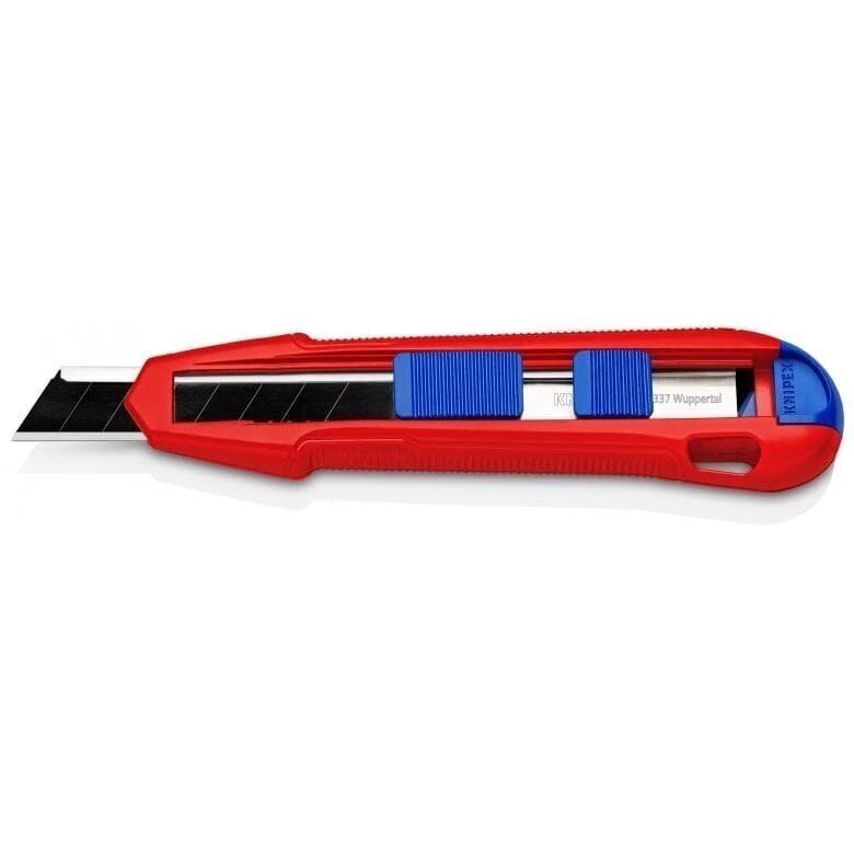 Peilis laužomomis geležtėmis 18mm CUTIX KNIPEX Peilis laužomomis geležtėmis 18mm CUTIX KNIPEX