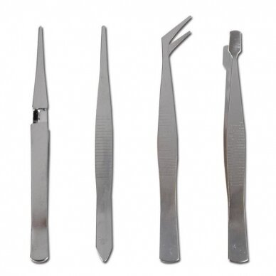 Pincetų rinkinys 4vnt. 105-120mm Pincetų rinkinys 4vnt. 105-120mm