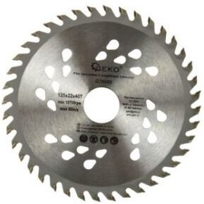 Pjūklas medžiui su skylėmis 125x22.2mm Pjūklas medžiui su skylėmis 125x22.2mm