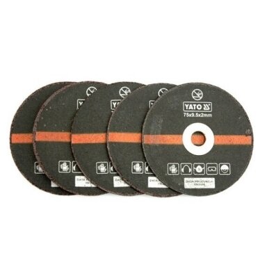 Pjovimo diskeliai 75x2x9.5mm 5vnt. Pjovimo diskeliai 75x2x9.5mm 5vnt.