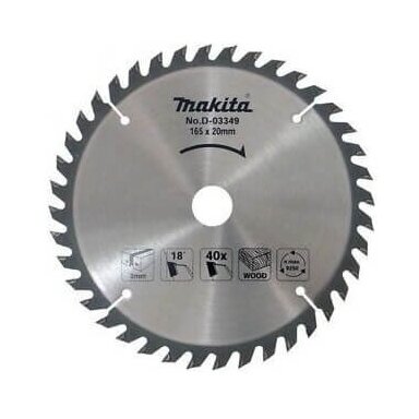 Pjūklas medžiui 165x20x2.0mm 40T 18°