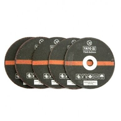 Pjovimo diskeliai 75x2x9.5mm 5vnt. Pjovimo diskeliai 75x2x9.5mm 5vnt.