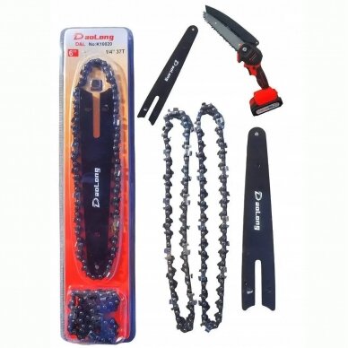 Pjovimo juosta + 2 grandinės 6" 1/4" 15cm 1.1mm 1 Pjovimo juosta + 2 grandinės 6" 1/4" 15cm 1.1mm 1