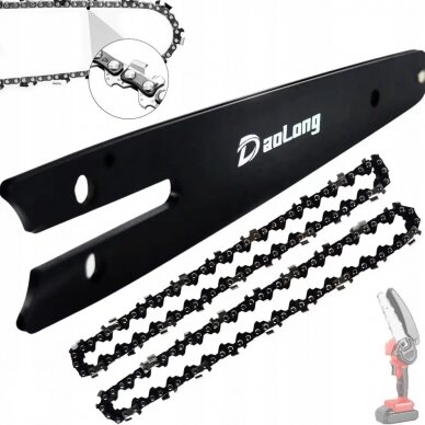 Pjovimo juosta + 2 grandinės 6" 1/4" 15cm 1.1mm 2