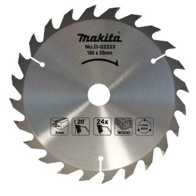 Pjūklas medžiui 165x20x2.0mm 24T 20° Pjūklas medžiui 165x20x2.0mm 24T 20°
