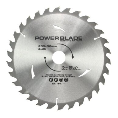 Pjūklas medžiui 250×32mm 30T 1 Pjūklas medžiui 250×32mm 30T 1