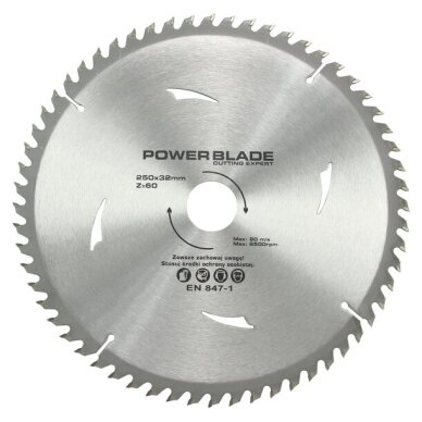 Pjūklas medžiui 250×32mm 60T 1 Pjūklas medžiui 250×32mm 60T 1