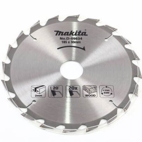 Pjūklas medžiui 185x30/20/16x2.0mm 20T 20° Pjūklas medžiui 185x30/20/16x2.0mm 20T 20°