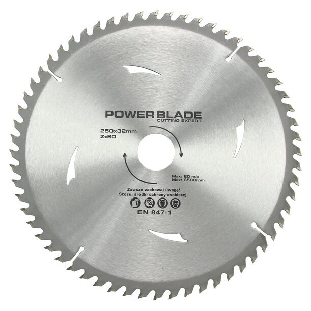 Pjūklas medžiui 250×32mm 60T 1 Pjūklas medžiui 250×32mm 60T 1