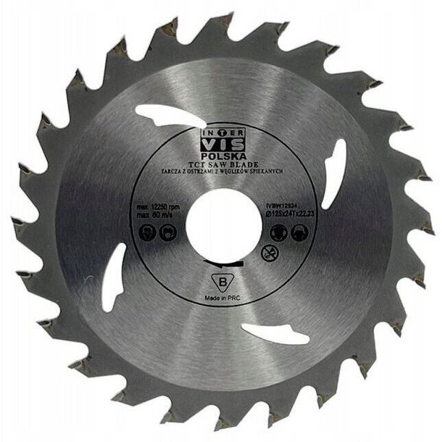 Pjūklas medžiui 125x22.2mm 24T Pjūklas medžiui 125x22.2mm 24T
