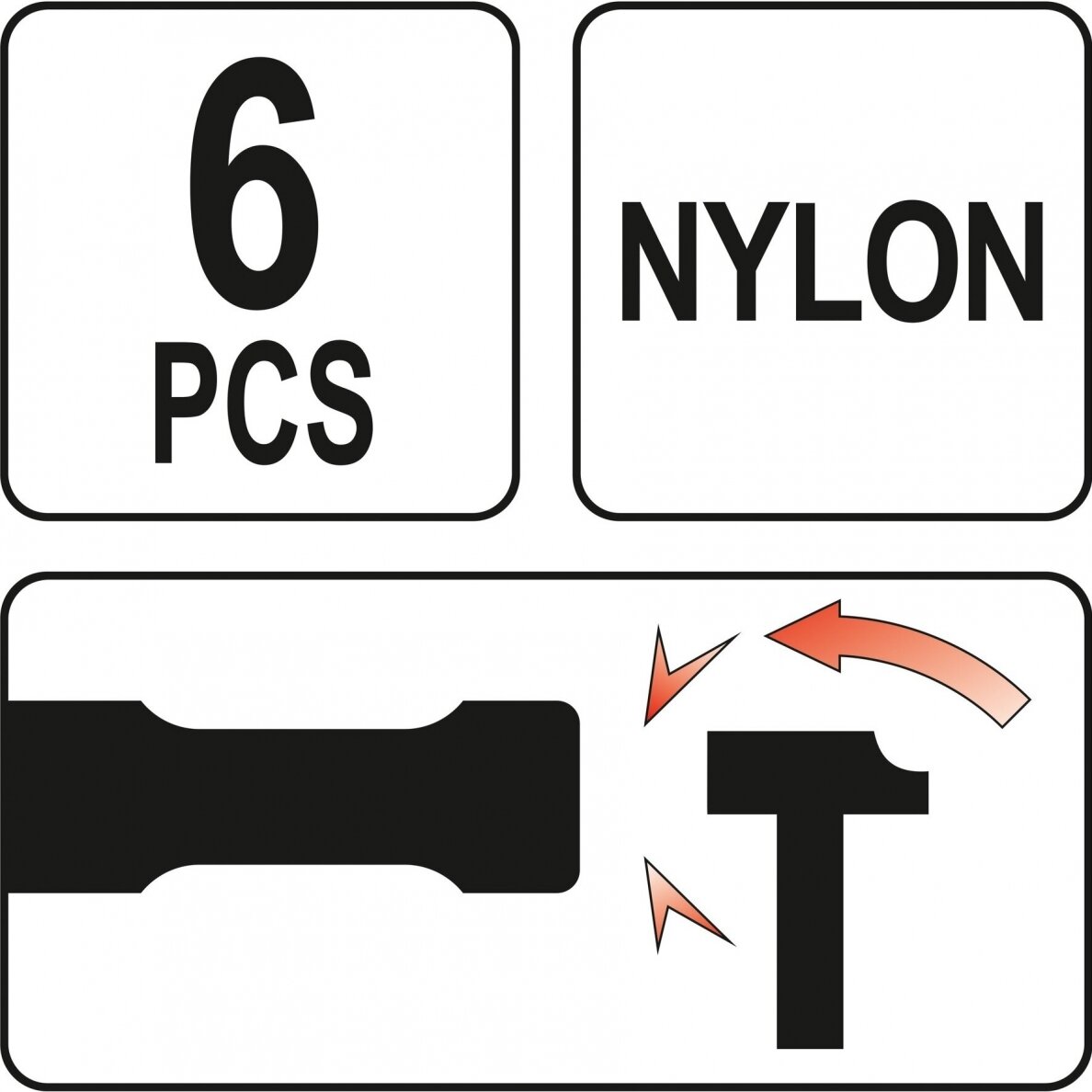 Plastikinių kaltų rinkinys 6vnt. 1 Plastikinių kaltų rinkinys 6vnt. 1