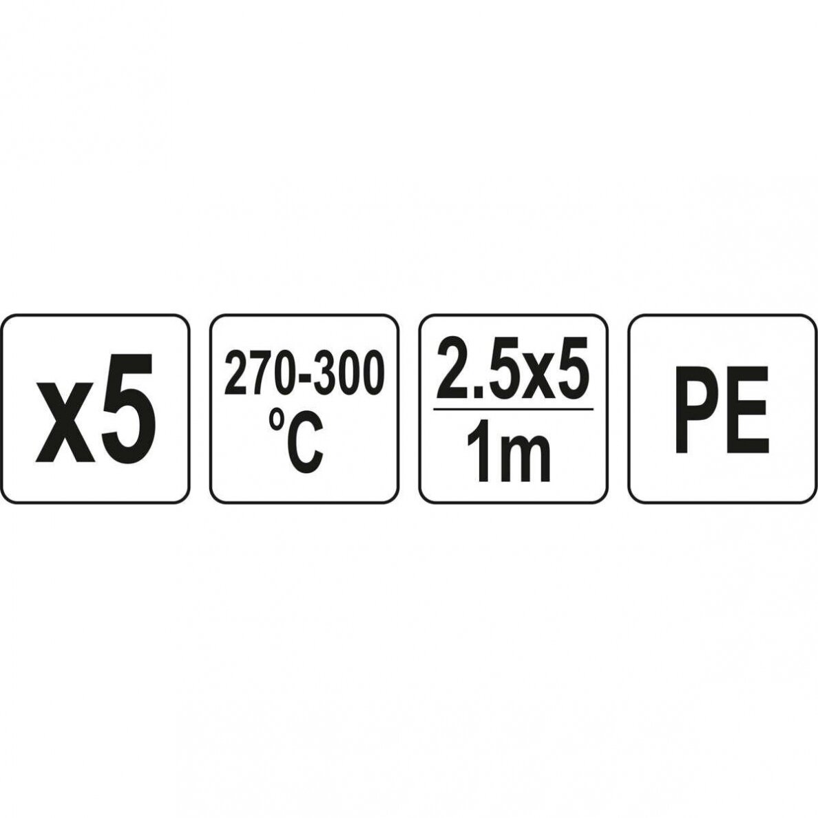 Plastiko suvirinimo juosta polietilenas (PE) 2.5x5mm 5х1m YT-82304 2 Plastiko suvirinimo juosta polietilenas (PE) 2.5x5mm 5х1m YT-82304 2