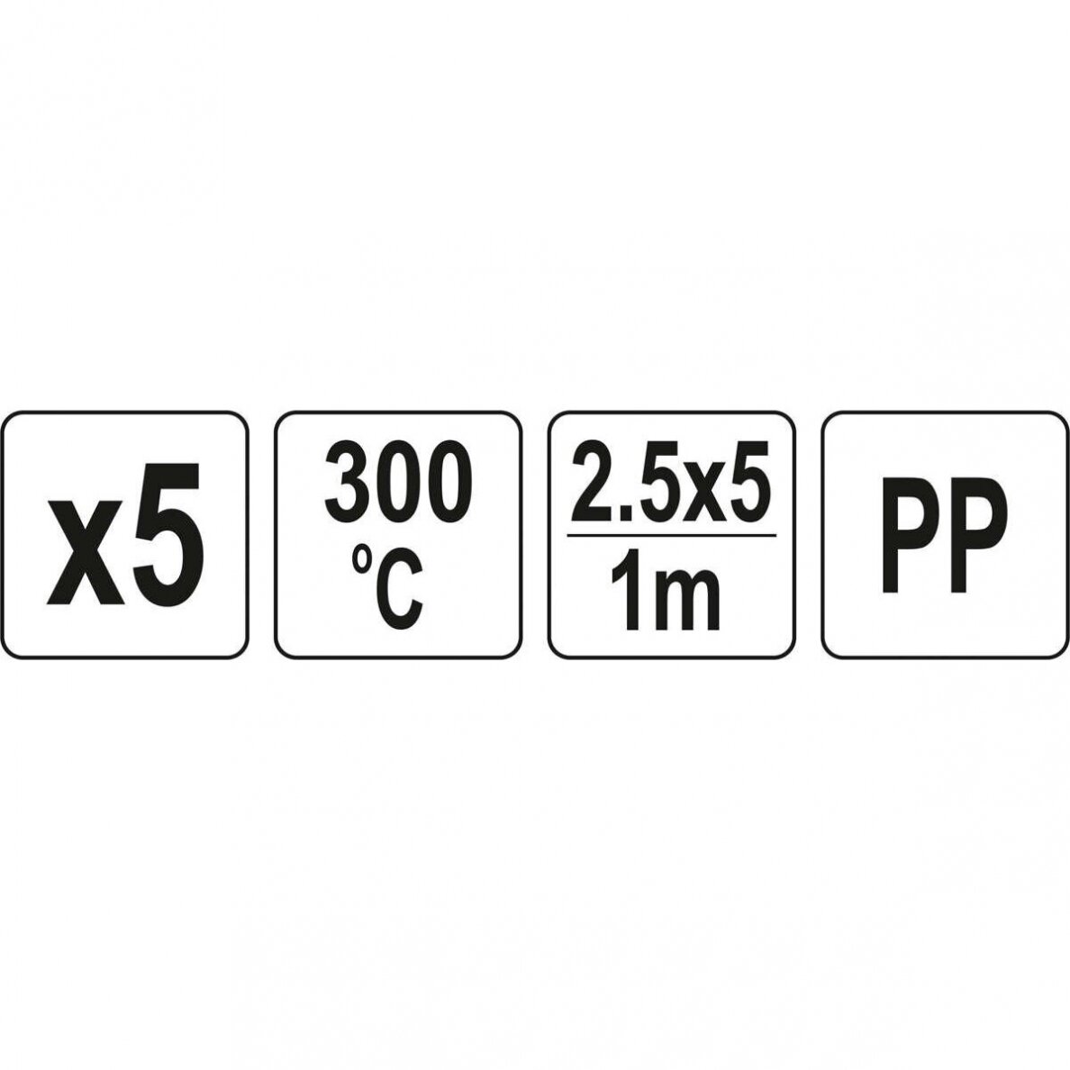 Plastiko suvirinimo juosta polipropilenas (PP) 2.5x5mm 5х1m YT-82303 2