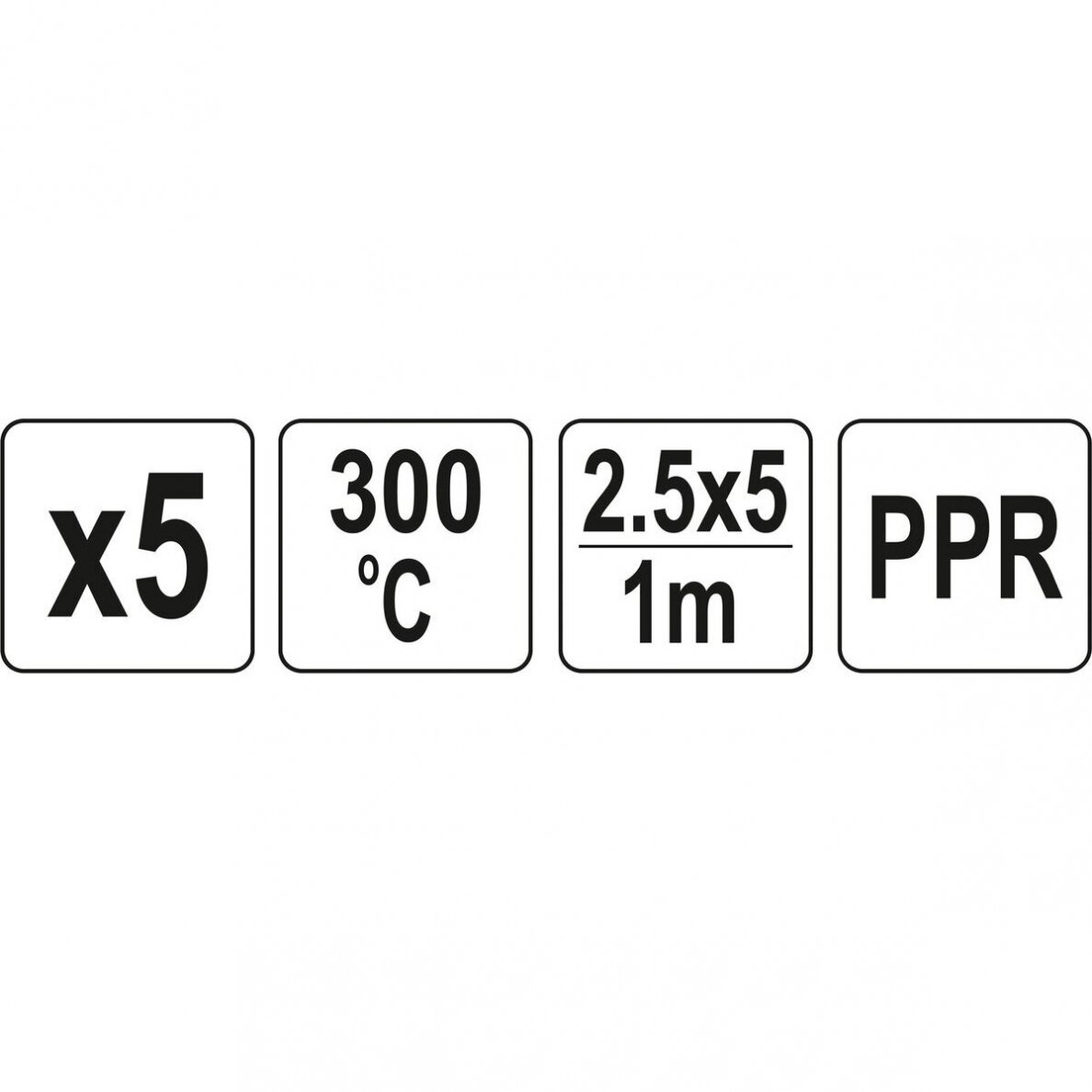 Plastiko suvirinimo juosta polipropilenas (PPR) 2.5x5mm 5х1m YT-82307 2