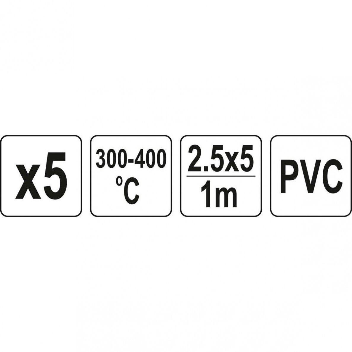 Plastiko suvirinimo juosta polivinilchloridas (PVC) 2.5x5mm 5х1m YT-82306 2 Plastiko suvirinimo juosta polivinilchloridas (PVC) 2.5x5mm 5х1m YT-82306 2