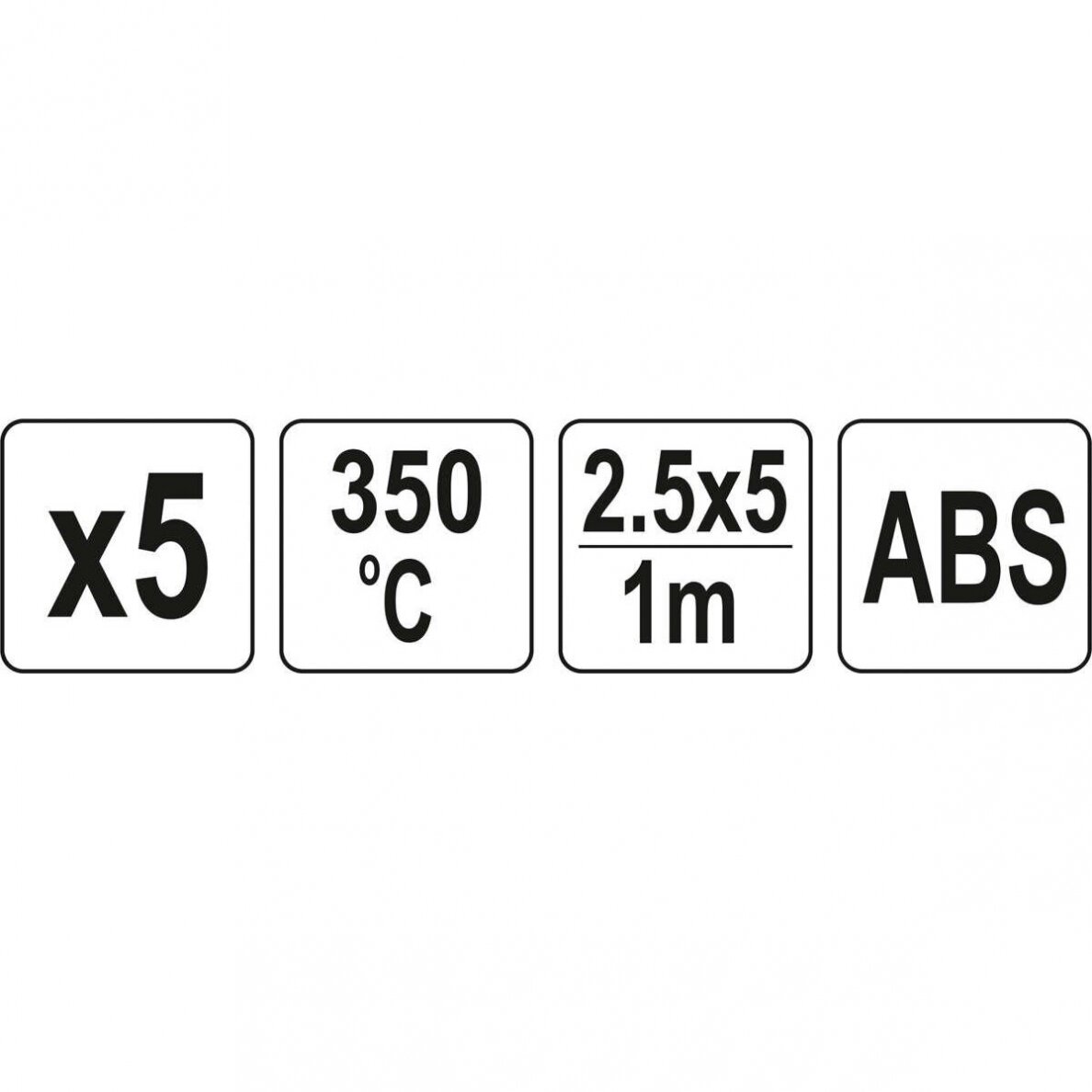Plastiko suvirinimo juosta terpolimeras (ABS) 2.5x5mm 5х1m YT-82305 2 Plastiko suvirinimo juosta terpolimeras (ABS) 2.5x5mm 5х1m YT-82305 2