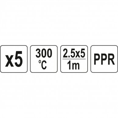Plastiko suvirinimo juosta polipropilenas (PPR) 2.5x5mm 5х1m YT-82307 2