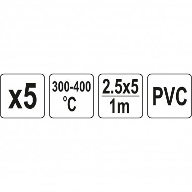 Plastiko suvirinimo juosta polivinilchloridas (PVC) 2.5x5mm 5х1m YT-82306  2