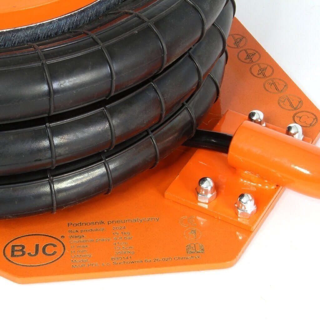 Pneumatinis domkratas su trumpa rankena su ratukais 3.5T 135-410mm + paaukštinimas B80141 4 Pneumatinis domkratas su trumpa rankena su ratukais 3.5T 135-410mm + paaukštinimas B80141 4