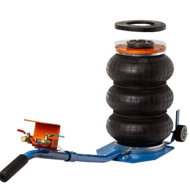 Pneumatinis domkratas su ratukais 3.5T 150-400mm + apsauginė guma MF180035