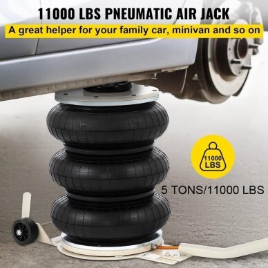 Pneumatinis domkratas su ratukais 5T 145-450mm T08105 2 Pneumatinis domkratas su ratukais 5T 145-450mm T08105 2