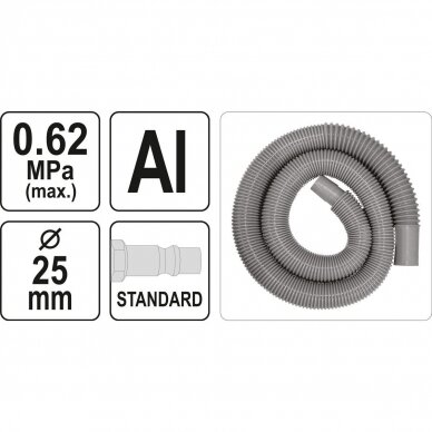 Pneumatinis dulkių siurblys su antgaliais 1/4" 4 Pneumatinis dulkių siurblys su antgaliais 1/4" 4