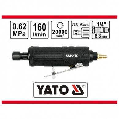Pneumatinis šlifuoklis tiesinis mini 1/4"(YT-0965) 1 Pneumatinis šlifuoklis tiesinis mini 1/4"(YT-0965) 1