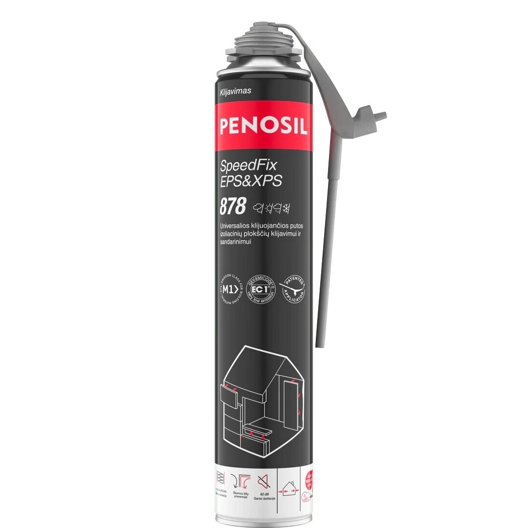 SpeedFix EPS&XPS 878 PENOSIL universalios klijuojančios putos 750ml. SpeedFix EPS&XPS 878 PENOSIL universalios klijuojančios putos 750ml.