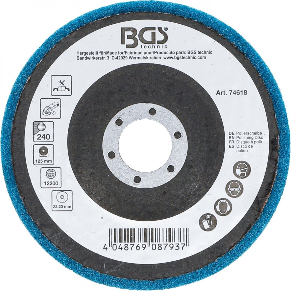 Poliravimo diskas aliuminio oksidas 125mm P240-320 2 Poliravimo diskas aliuminio oksidas 125mm P240-320 2