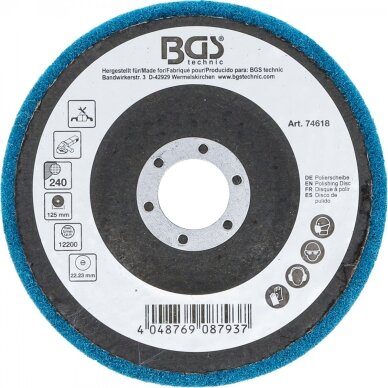 Poliravimo diskas aliuminio oksidas 125mm P240-320 2 Poliravimo diskas aliuminio oksidas 125mm P240-320 2